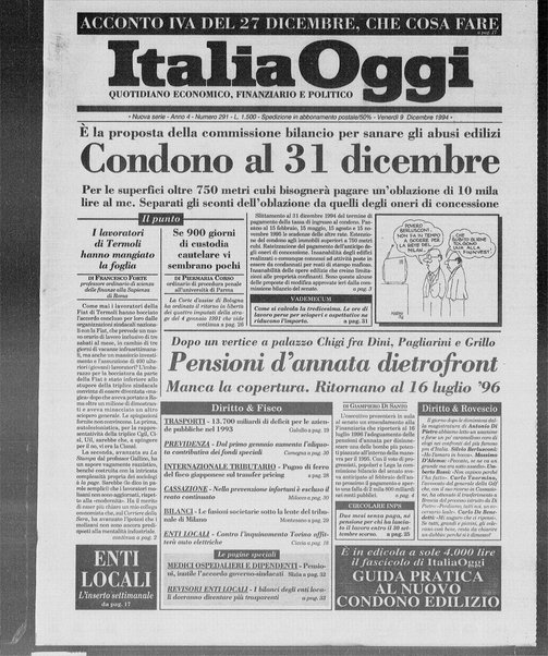 Italia oggi : quotidiano di economia finanza e politica